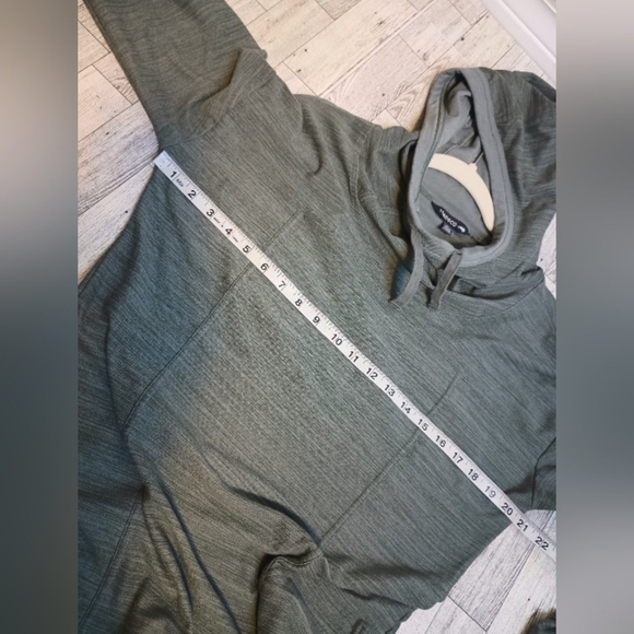 Toad & Co Intermosso Hooded Sweatshirt Dress Pockets Tunic Size Medium Green - Picture 5 of 11
